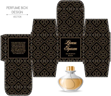 perfume box design template photoshop
